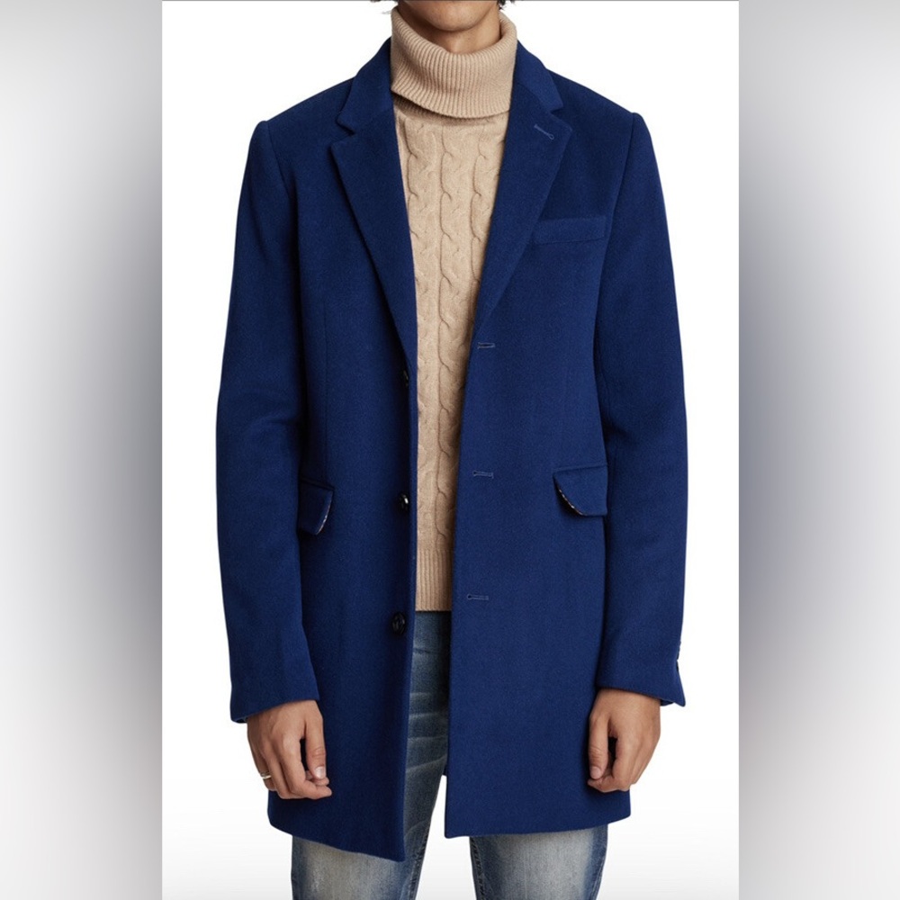 PAISLEY AND GRAY NWT SAPPHIRE Wool TOP COAT SIZE XXL MSRP $220 SLIM FIT